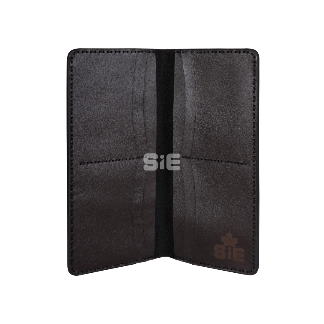 Men's Snake Print Leather Long Bifold Wallet | Brown & Black Exotic Texture | Handcrafted | SIE