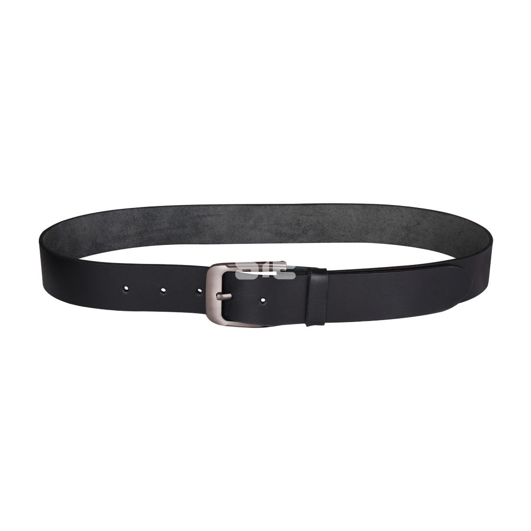 Men's Black Snake Print Genuine Leather Belt | Slim | Rounded Gunmetal Buckle | Handcrafted | SIE Canada