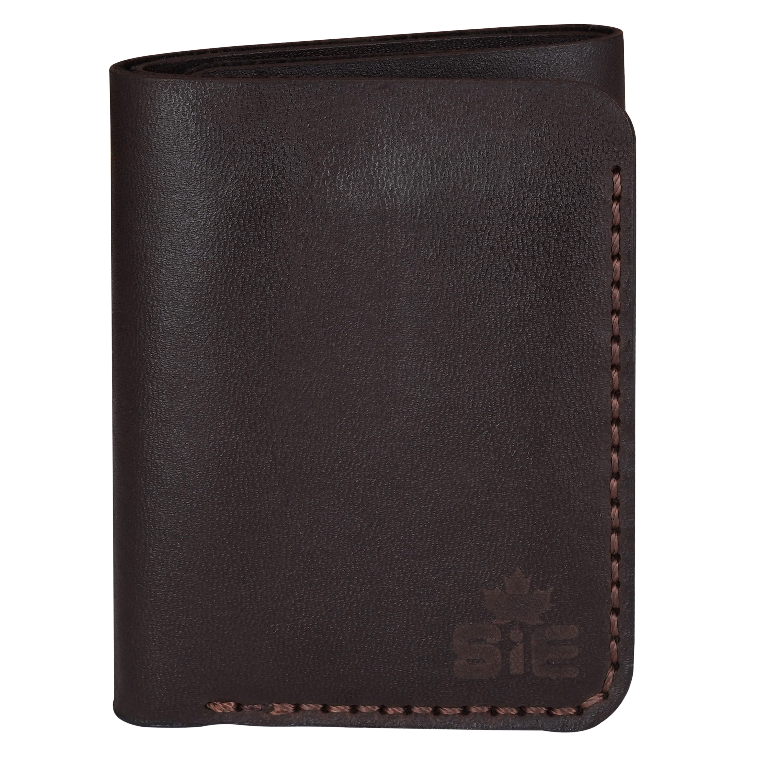 Brown Tri-Fold Handmade Leather Wallet - Men's