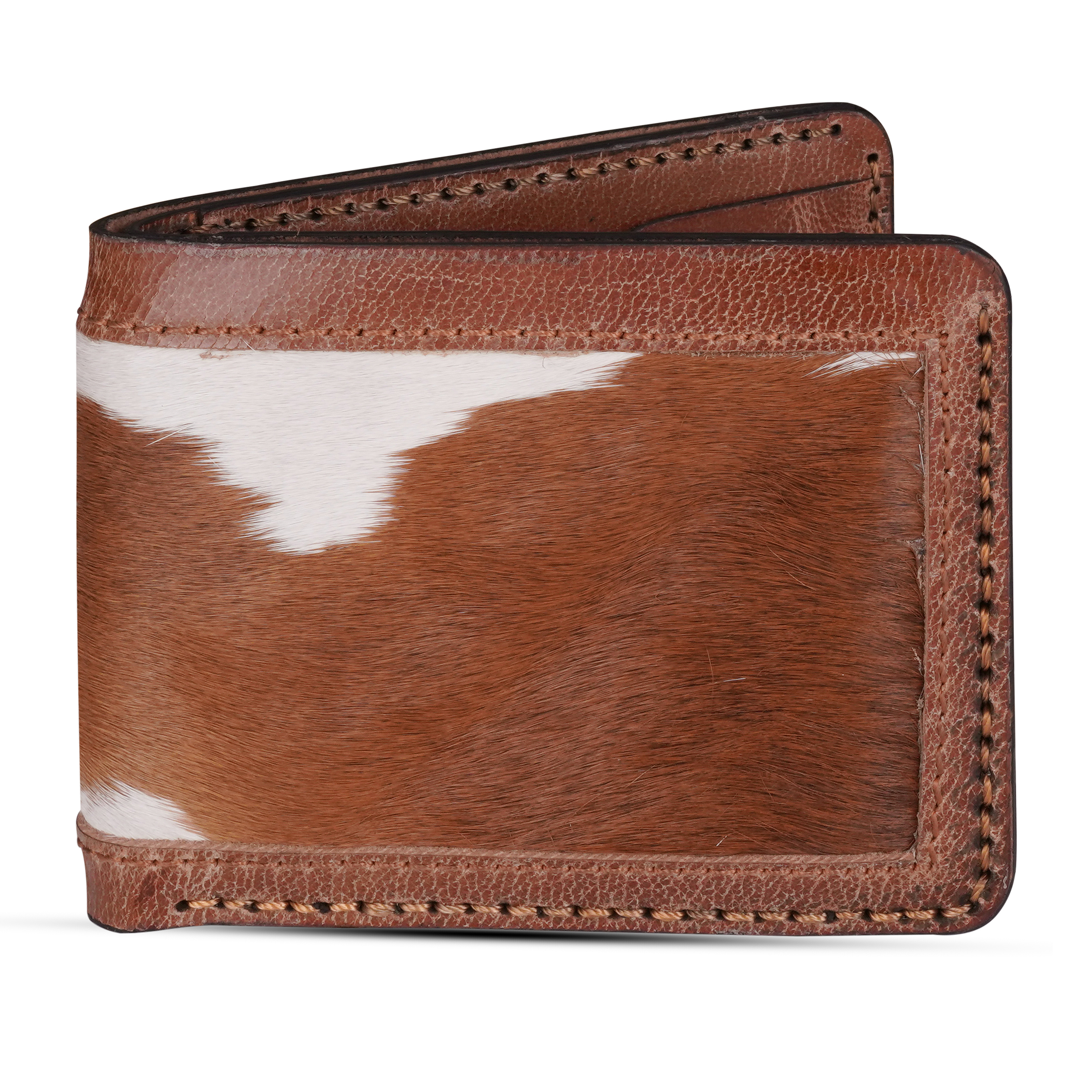 Hair-on Handmade Wallet Brown - Men's